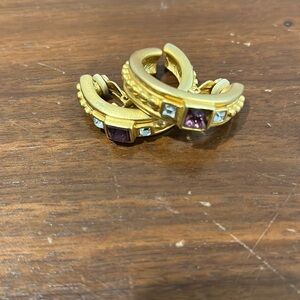 Vintage signed Givenchy jeweled hoops!